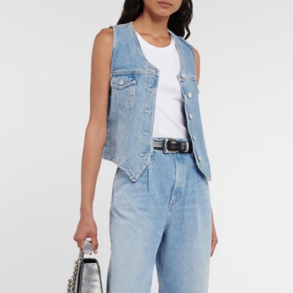 Agolde denim vest size xs - Picture 1 of 3